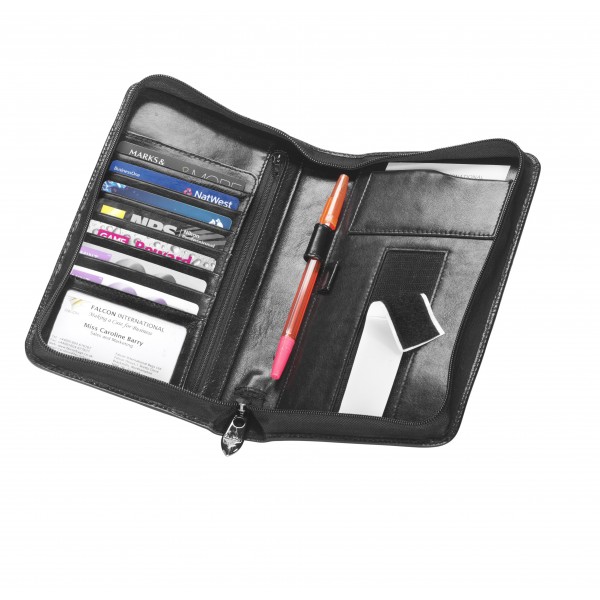 Falcon Leather Kindle/Passport Holder - FI3000 Black 