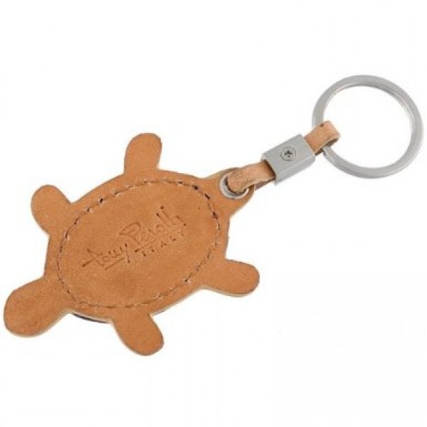 Tony Perotti Italian Vegetale Leather Turtle Key Chain - TP0127 Black