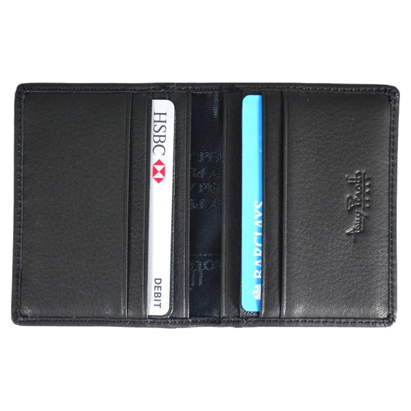 Tony Perotti Italian Contatto Soft Leather Credit Card Holder - TP1034 Black