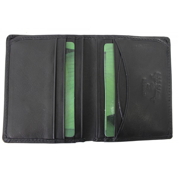 Tony Perotti Italian Vegetale Leather Slim Wallet - TP1034G Black