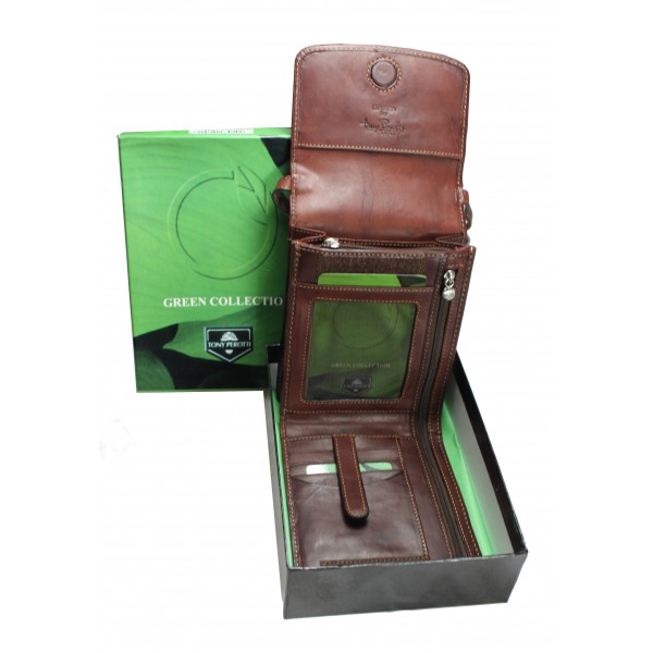 Tony Perotti Italian Vegetale Leather Travel Bag - TP2128G Brown