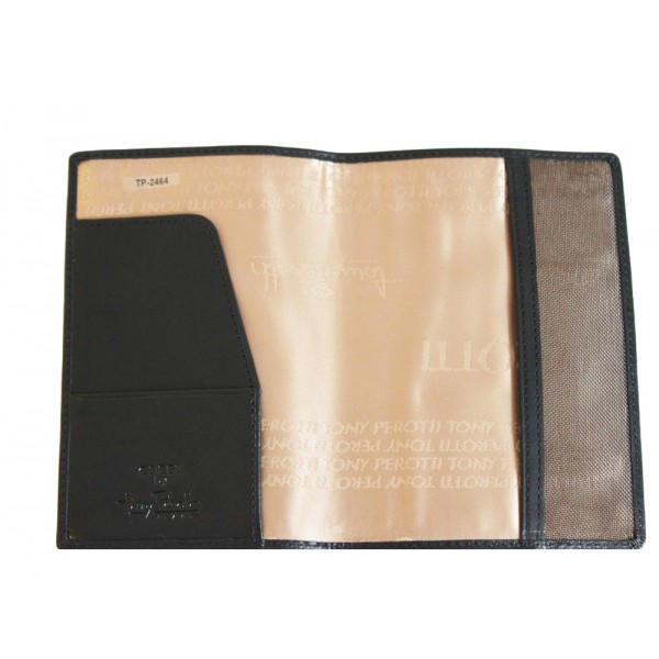 Tony Perotti Italian Vegetale Leather Passport Holder - TP2464 Black