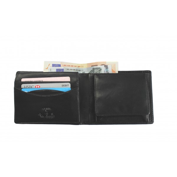Tony Perotti Italian Vegetale Leather Wallet - TP2993G Black