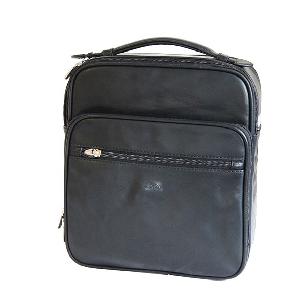 Tony Perotti Italian Vegetale Leather Flight Bag - TP7058 - Black