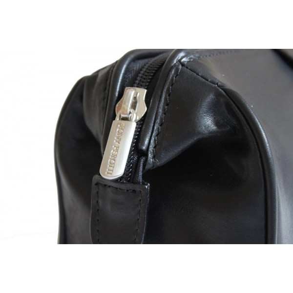 Tony Perotti Italian Vegetale Leather Washbag - TP8005 Black