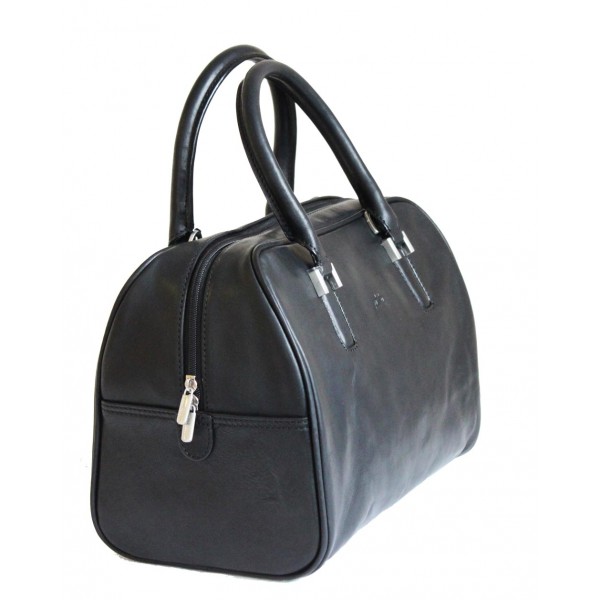 Tony Perotti Italian Vegetale Leather Handbag - TP9656 Black