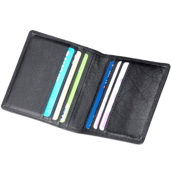 Falcon Leather Credit Card Holder - FI4008 Black