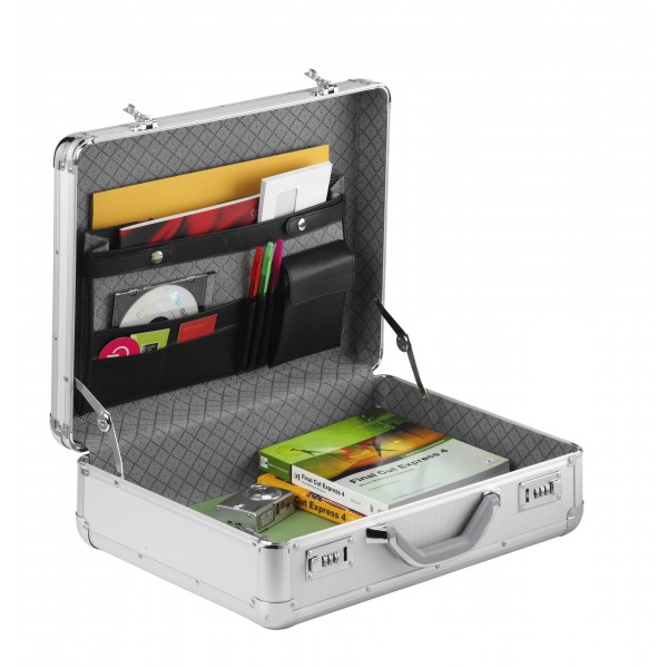 Falcon Aluminium & ABS Briefcase - FI2992 Silver