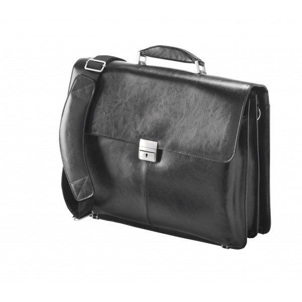 Falcon Leather 15.6" Laptop Case - FI2564L Black