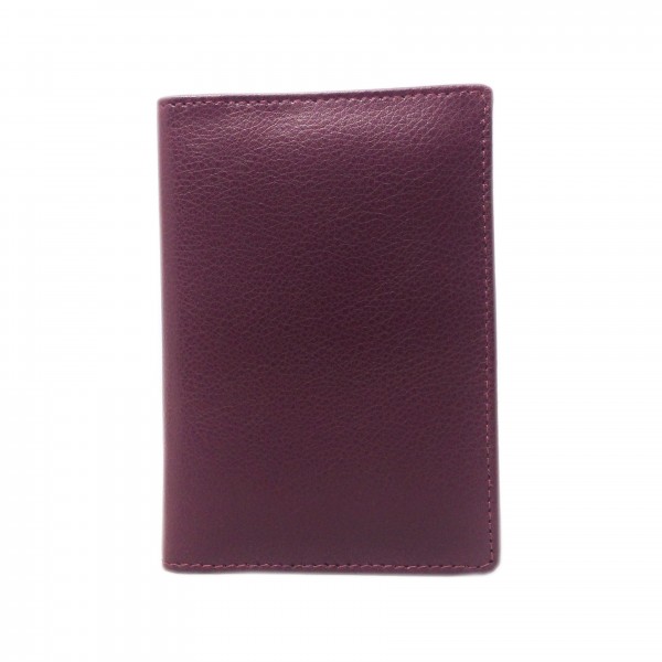 Falcon Leather Passport Wallet - FI4011 Burgundy