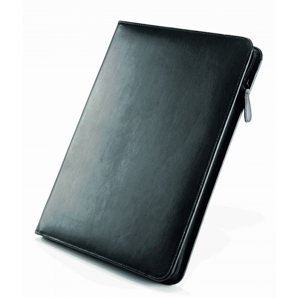 Falcon A4 iPad/Tablet Leather Conference Folder With Calculator - FI6512BL Black 