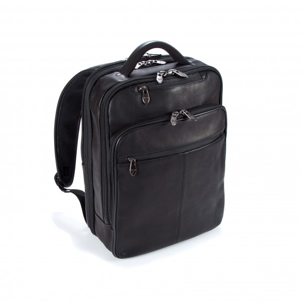 Falcon Colombian Leather 15.6" Laptop Backpack - FI6705 Black
