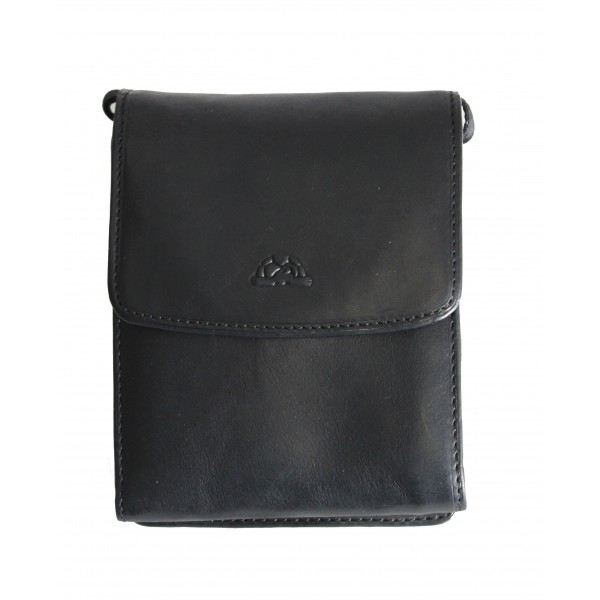 Tony Perotti Italian Vegetale Leather Travel Bag - TP2128G Black