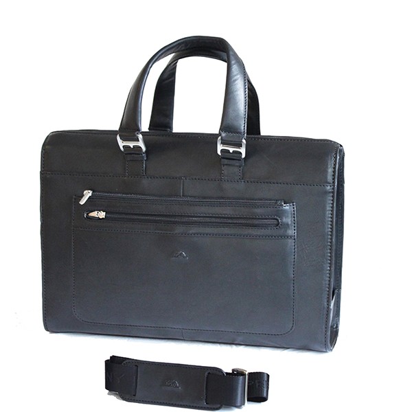 Tony Perotti Italian Vegetale Leather Classic Briefcase - TP9093 Black
