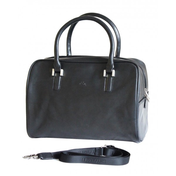 Tony Perotti Italian Vegetale Leather Handbag - TP9656 Black