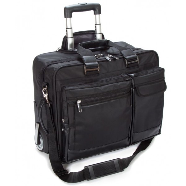 Falcon 2 Wheeled 17" Laptop Business Trolley Case - FI2563 Black