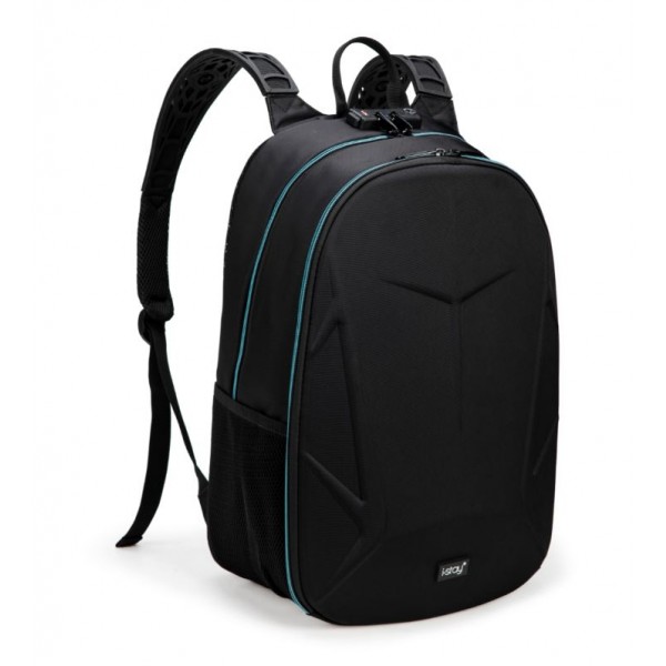 i-stay 15.6” Laptop Gaming Backpack with USB & Anti-Theft - Black/Blue