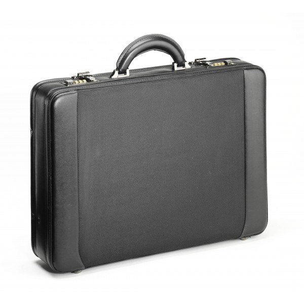 Falcon Faux Leather & Polyester 14" Laptop Briefcase - FI2283 Black