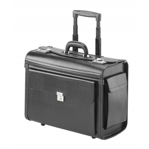 Falcon 2 Wheeled 17" Laptop Pilot Trolley Case - FI2340T Black