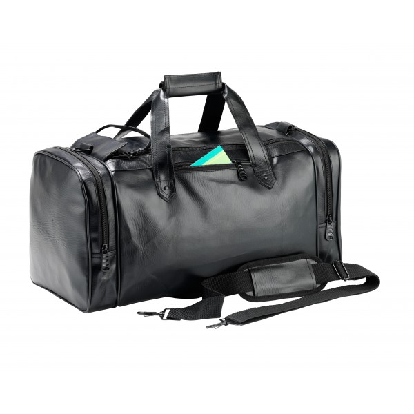 Falcon Faux Leather Sport Travel Holdall - FI4306 Black 