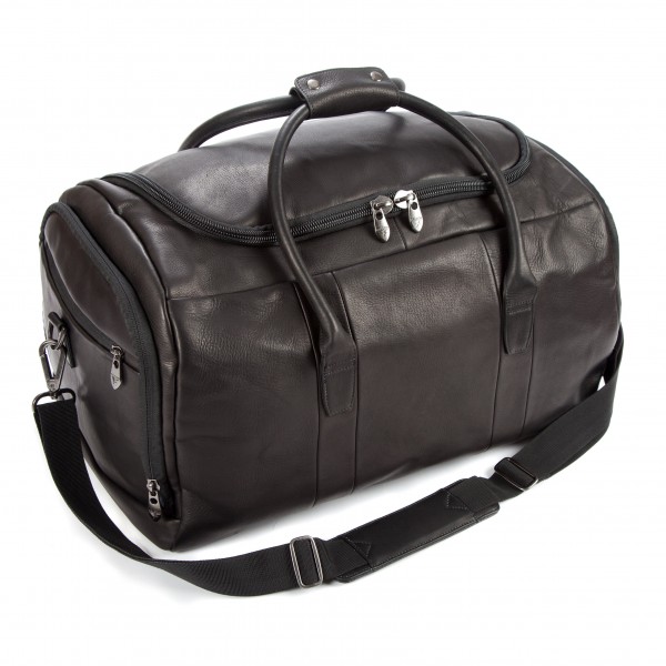 Falcon Colombian Leather Holdall - FI6707 Black