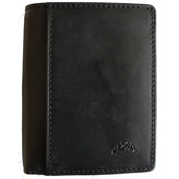 Tony Perotti Italian Vegetale Leather Slim Wallet - TP1034G Black