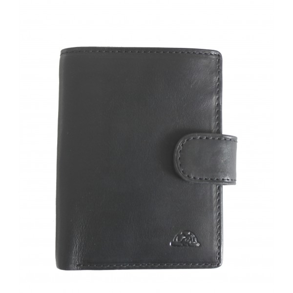 Tony Perotti Italian Vegetale Leather Credit Card Tri-fold Wallet - TP1060 Black