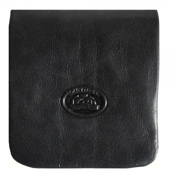 Tony Perotti Italian Vegetale Leather Slim Tray Coin Holder - TP1636G Black