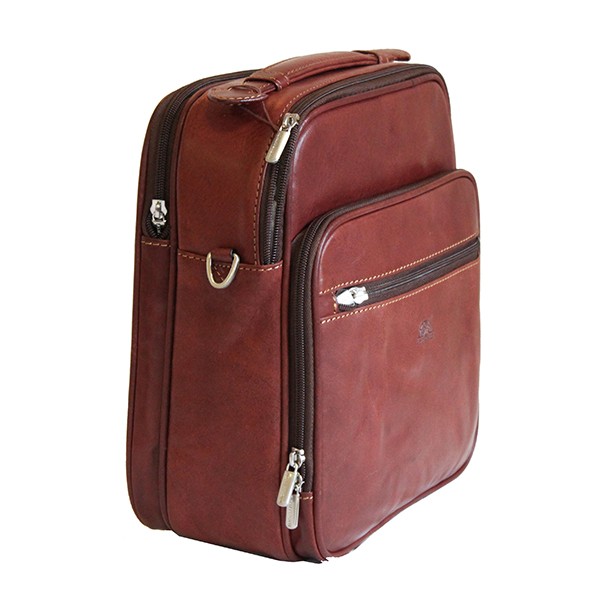 Tony Perotti Italian Vegetale Leather Flight Bag - TP7058 - Brown