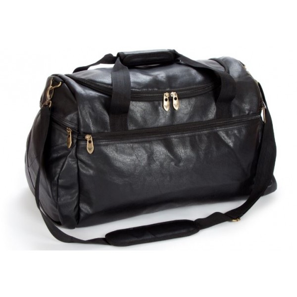 Falcon Faux Leather Sport Travel Holdall - FI8128 Black