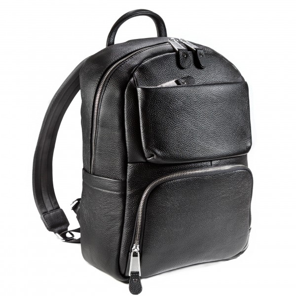 Falcon Leather Tablet Backpack - FI6718 Black