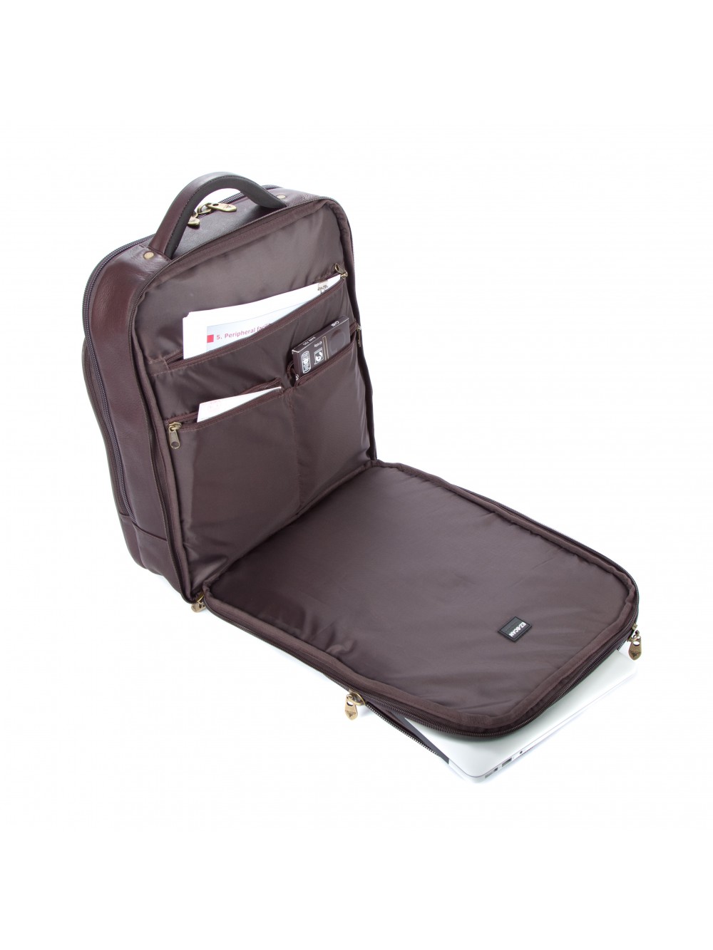 Solo vintage colombian leather laptop sale backpack