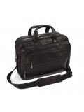 Falcon Colombian Leather 15.6" Laptop Briefcase - FI6703 Black