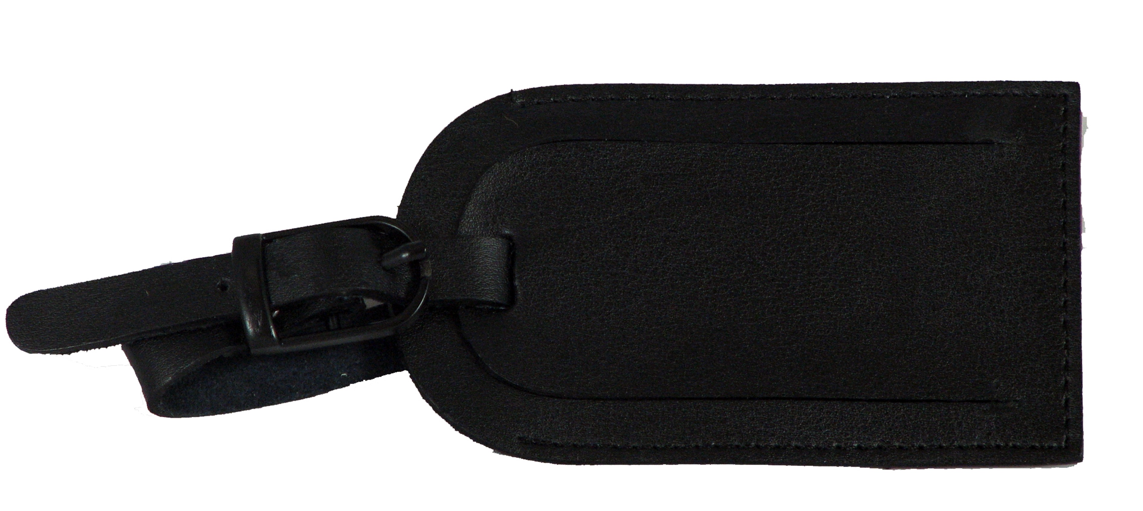 Falcon Leather Luggage Label - FI4023 Black