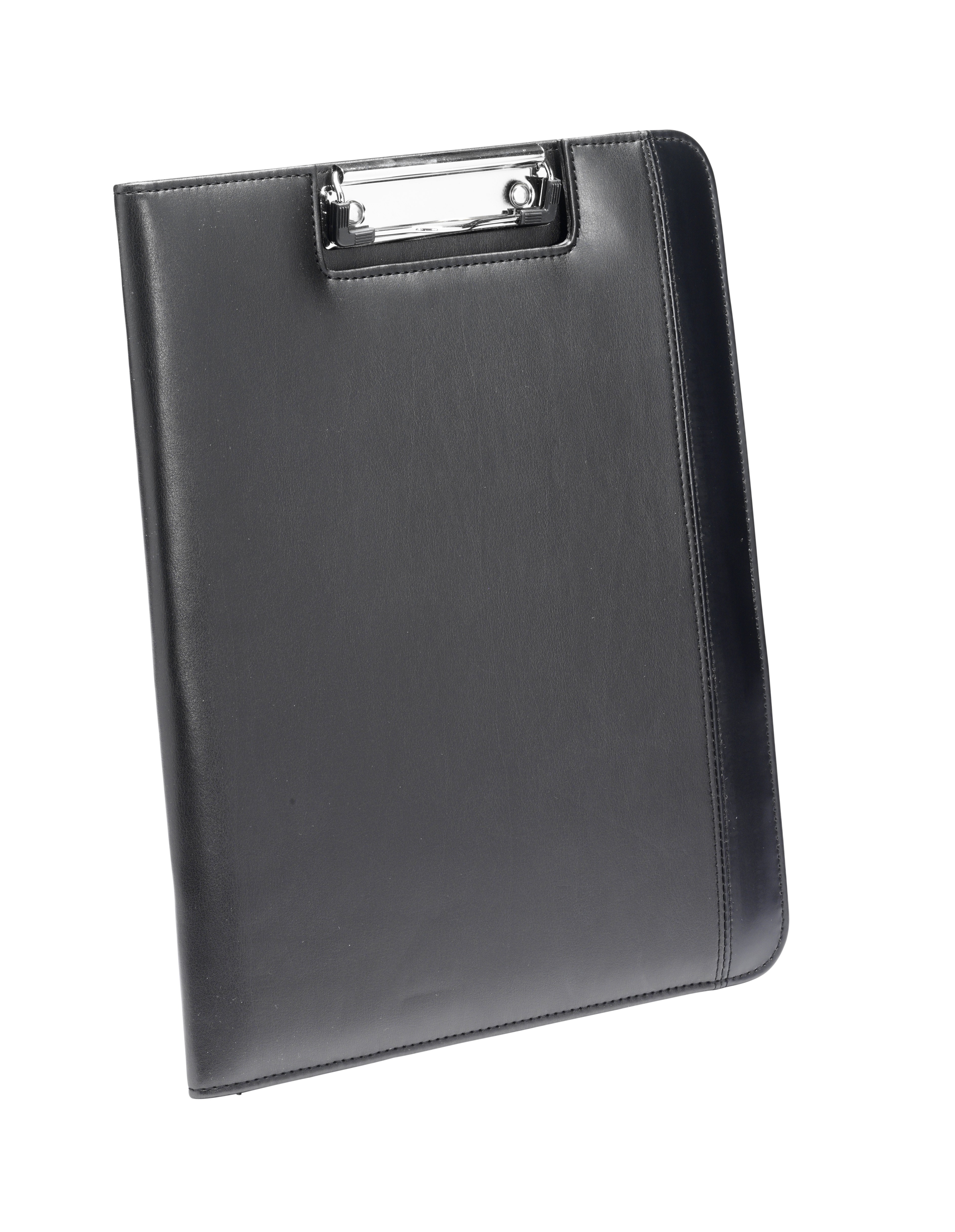 Falcon A4 Faux Leather Conference Folder With Clipboard - FI6539 Black 