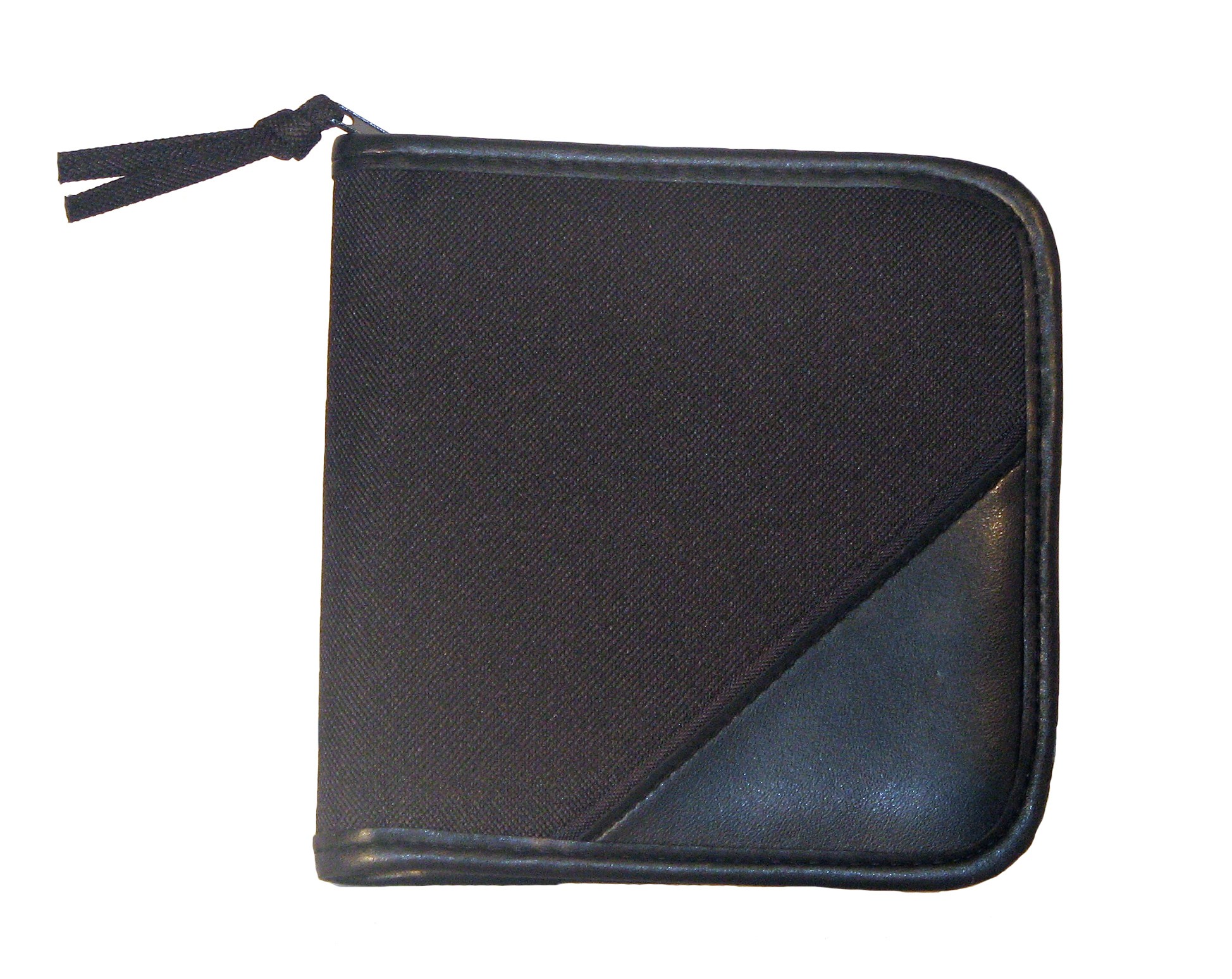 Falcon Polyester & Faux Leather CD/DVD Holder - FI7920 Black