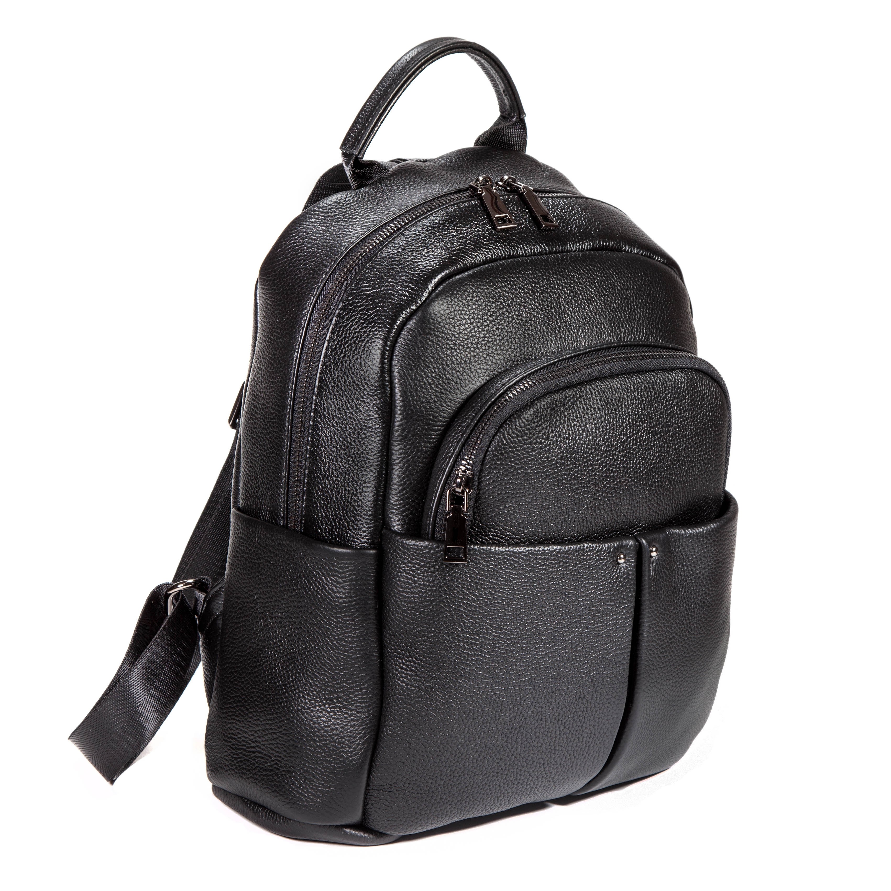 Falcon Leather Tablet Mini Backpack - FI6711 Black