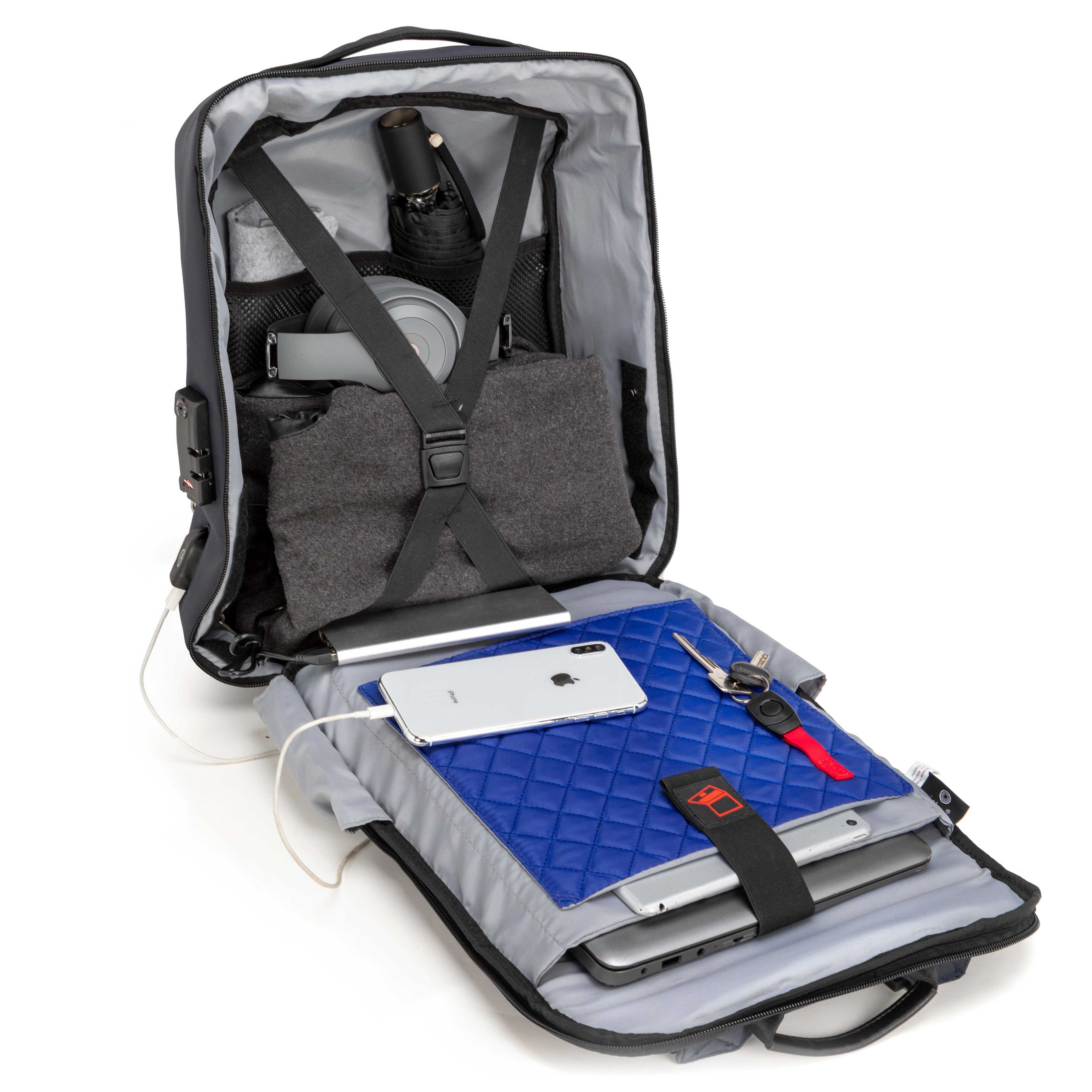 Squirrel Dictation Centimeter i-stay 15.6” Anti-theft Laptop & Tablet Overnight Backpack With RFID Pocket - Navy - Backpack - Falcon Squirrel Dictation Centimeter i-stay 15.6” Anti-theft Laptop & Tablet Overnight Backpack With RFID Pocket - Navy - Backpack - Falcon