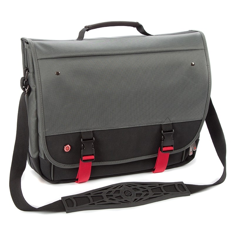 i-stay 15.6" Laptop/Tablet Messenger Bag is0501 Black, Grey and Red