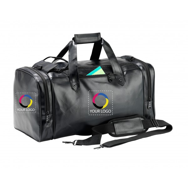 Falcon Faux Leather Sport Travel Holdall - FI4306 Black 