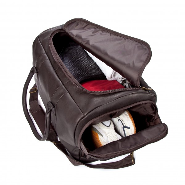 Falcon Colombian Leather Holdall - FI6708 Brown