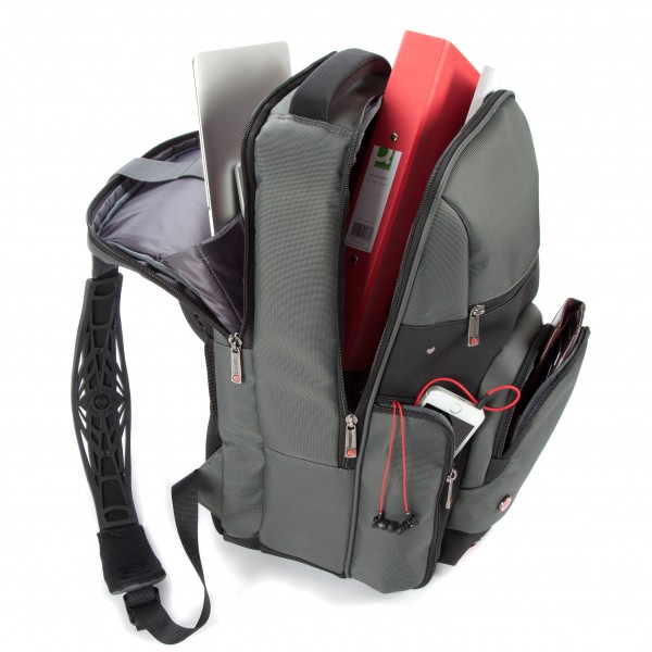 i-stay 15.6" Laptop/Tablet Backpack is0503 Black, Grey and Red