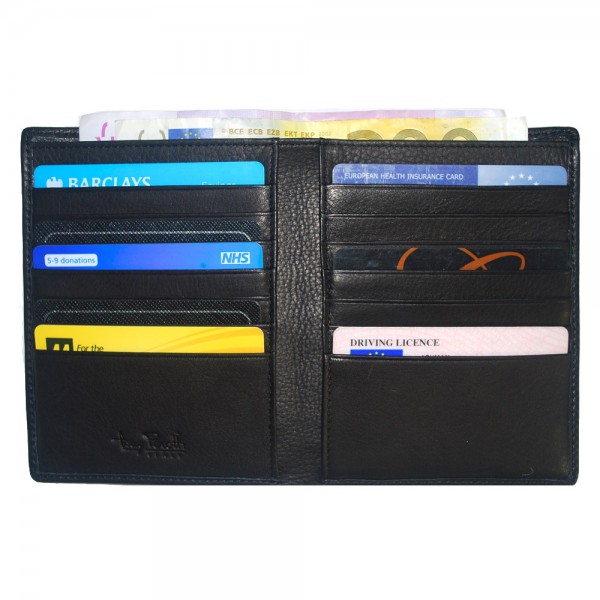Tony Perotti Contatto Italian Soft Leather Wallet - TP2634 Black