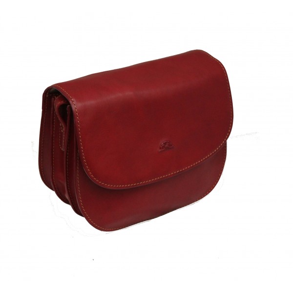 Tony Perotti Italian Vegetale Leather Handbag - TP8117G Red