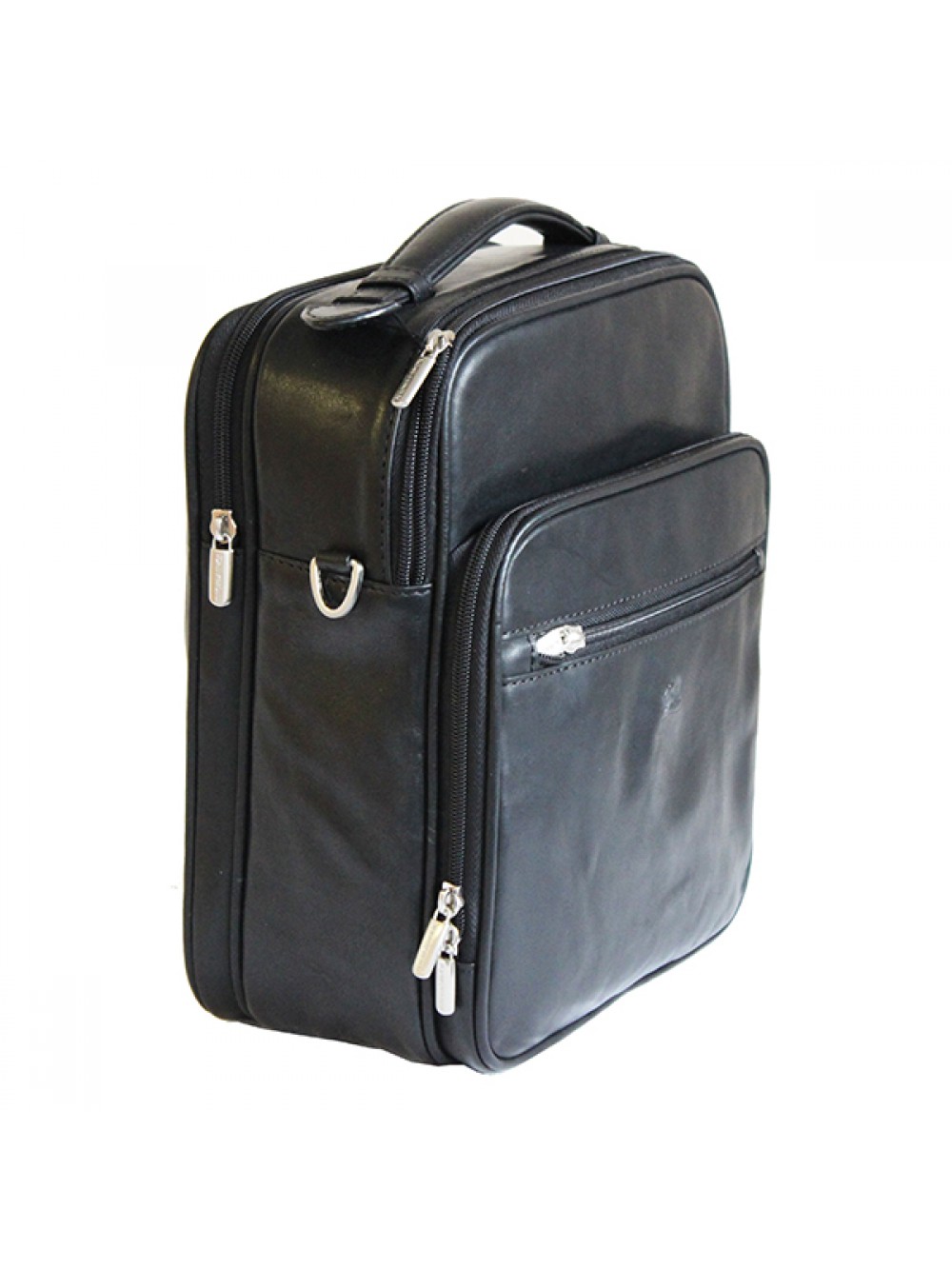 Tony Perotti Italian Vegetale Leather Flight Bag TP7058 Black
