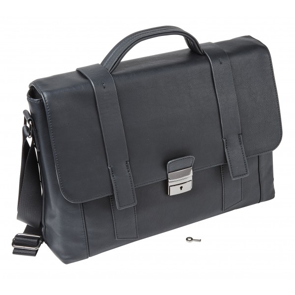 Falcon Faux Leather 15.6" Laptop Briefcase - FI2595 Black