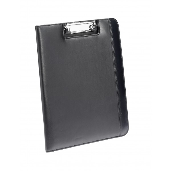 Falcon A4 Faux Leather Conference Folder With Clipboard - FI6539 Black 