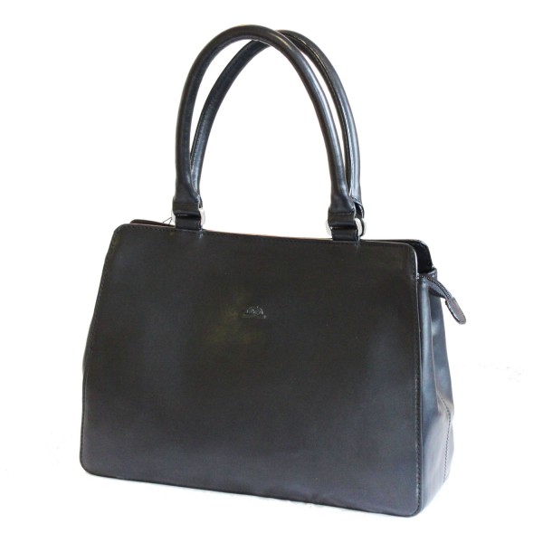 Tony Perotti Italian Vegetale Leather Handbag - TP8121 Black