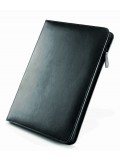 Falcon A4 iPad/Tablet Leather Conference Folder With Calculator - FI6512BL Black 
