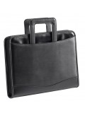 Falcon A4 Faux Leather Ring Binder Conference Folder With Drop Down Handles - FI6669 Black